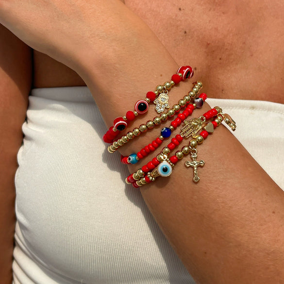 Jewelry Retro Crystal Handmade Geometric Pendant Irregular Bracelet