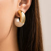 Jewelry Retro Drop Cshaped Geometric Stainless Steel Electroplated Women's Earrings