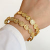 Jewelry Retro Fashion Simple Brass Goldplated Religious Adjustable Bracelets Geometric Light Luxury Style