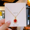 Jewelry Retro Feminine Style Light Luxury Titanium Steel Clavicle Chain With Geometric Pattern And Electroplating Process