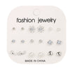 Jewelry Retro Geometric Crystal Alloy English Alphabet Butterfly Woven Round Earrings Set