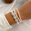 Jewelry Retro Imitation Pearl Geometric Ball Chain Necklaces For Women