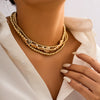Jewelry Retro Imitation Pearl Geometric Ball Chain Necklaces For Women