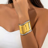 Jewelry Retro Irregular Exaggerated Threedimensional Wide Bracelet Geometric Glow Metal Electroplated