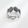 Jewelry Retro Oval Copper Ring With Animal Zodiac Pattern And Electroplating Treatment For Women