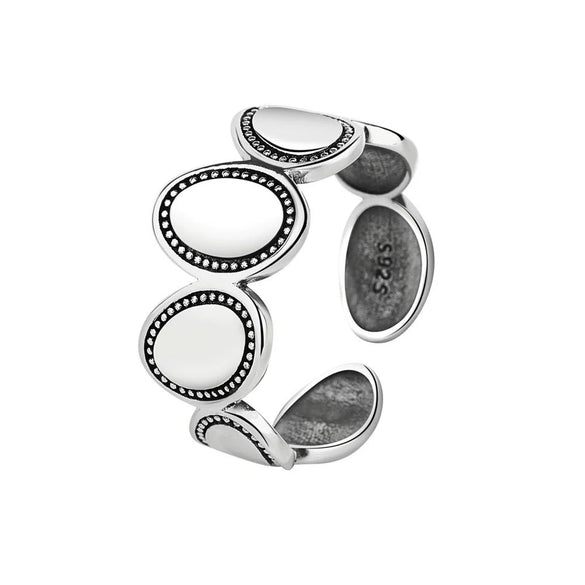 Jewelry Retro Oval Copper Ring With Animal Zodiac Pattern And Electroplating Treatment For Women