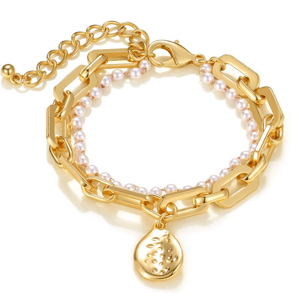 Jewelry Retro Punk Style Bracelet Crystal Alloy Geometric
