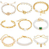 Jewelry Retro Punk Style Bracelet Crystal Alloy Geometric