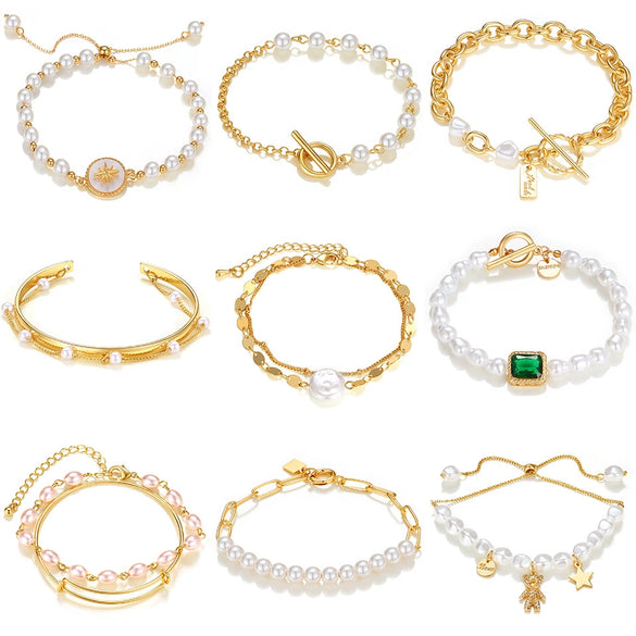 Jewelry Retro Punk Style Bracelet Crystal Alloy Geometric