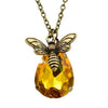 Jewelry Retro Small Bee Water Drop Alloy Electroplated Earrings