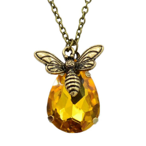 Jewelry Retro Small Bee Water Drop Alloy Electroplated Earrings