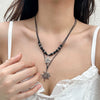 Jewelry Retro Star Pendant Necklace Metal Alloy Wax Line Electroplated