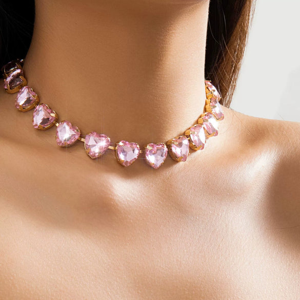 Jewelry Rhinestone Claw Chain Clavicle Necklace With Dropshaped And Geometric Pattern For Women