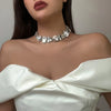 Jewelry Rhinestone Claw Chain Clavicle Necklace With Dropshaped And Geometric Pattern For Women