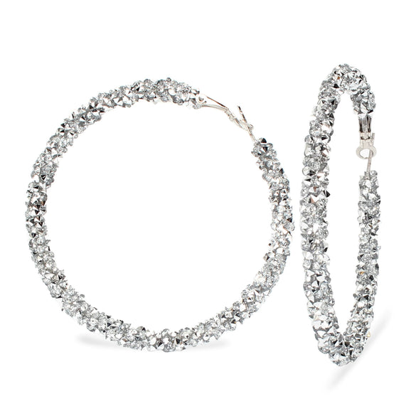 Jewelry Rhinestone Hoop Earrings Simple Fashion