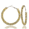 Jewelry Rhinestone Hoop Earrings Simple Fashion