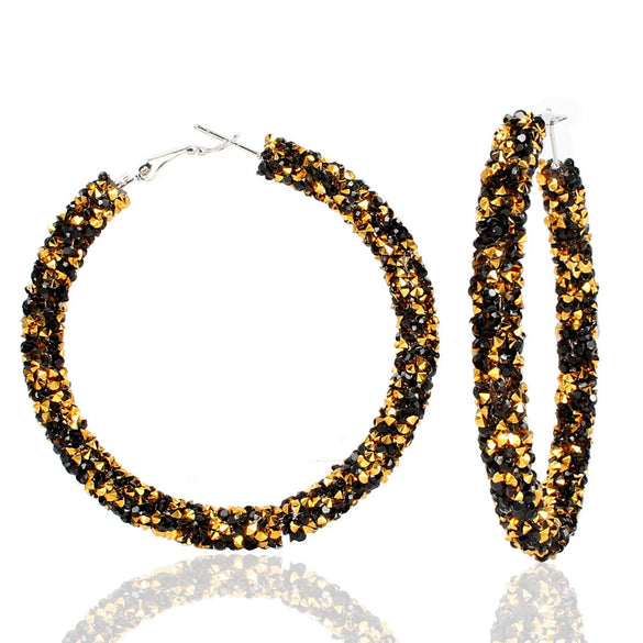 Jewelry Rhinestone Hoop Earrings Simple Fashion
