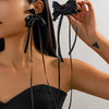 Jewelry Ribbon Bow Stud Earrings Electroplating Original Design