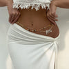 Jewelry Rice Beads Crystal Turquoise Elastic Body Chain