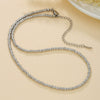 Jewelry Rice Beads Stainless Steel Geometric Handmade Double Layer Clavicle Chain Necklace