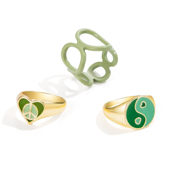 Jewelry Ring Alloy Geometric Electroplating Personality Open Ring For Men