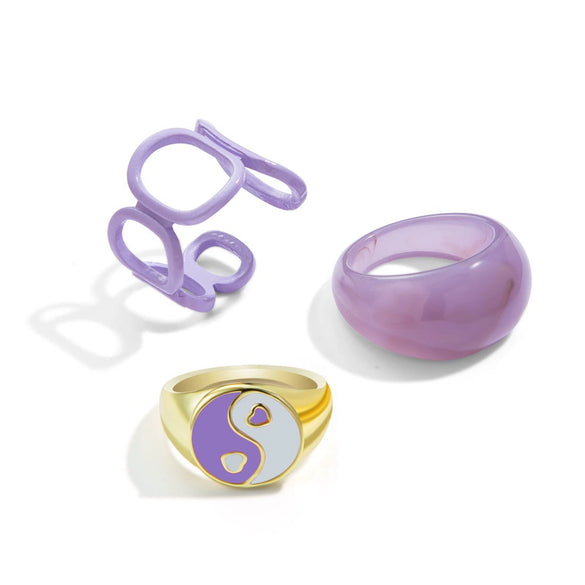 Jewelry Ring Alloy Geometric Electroplating Personality Open Ring For Men