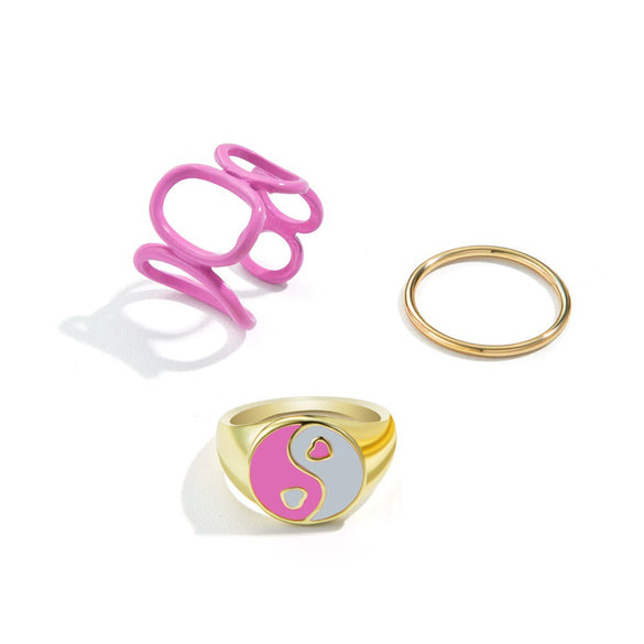 Jewelry Ring Alloy Geometric Electroplating Personality Open Ring For Men