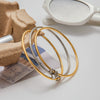 Jewelry Ring And Bracelet Stainless Steel Electroplating Geometric Style Gold And Silver Color Matching