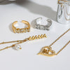 Jewelry Ring And Necklace Titanium Steel Stainless Steel Electroplating Mama Letter Design