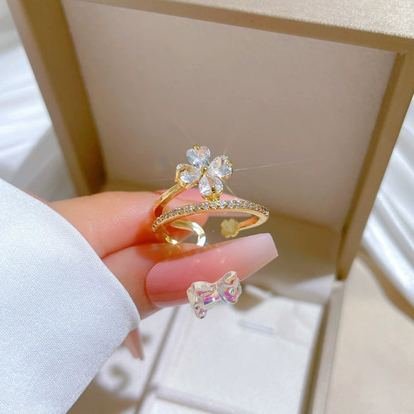 Jewelry Ring Brass Crown Cartoon Style Electroplating