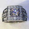 Jewelry Ring Copper Geometric Zirconia
