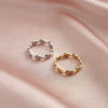 Jewelry Ring Geometric S925 Sterling Silver Double Buckle Pig Nose Electroplated