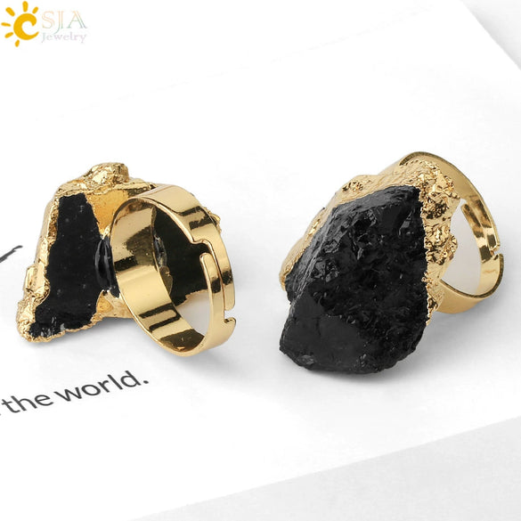 Jewelry Ring Natural Stone Minimalist Style Unisex