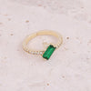 Jewelry Ring Set Copper Heart Shaped With Zircon Electroplated For Women