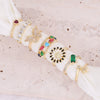 Jewelry Ring Set Copper Heart Shaped With Zircon Electroplated For Women