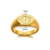 Jewelry Ring Simple Retro Style Unisex Geometric Wave Pattern Electroplated