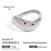 Jewelry Ring Titanium Steel Geometric Electroplating Light Luxury Highend Ring For Women