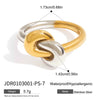 Jewelry Ring Titanium Steel Geometric Electroplating Light Luxury Highend Ring For Women