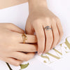 Jewelry Ring Titanium Steel Geometric Electroplating Unisex