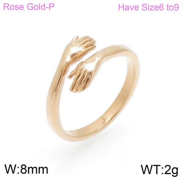 Jewelry Ring Titanium Steel Geometric Electroplating Unisex