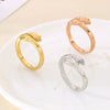 Jewelry Ring Titanium Steel Geometric Electroplating Unisex