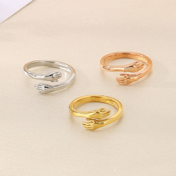 Jewelry Ring Titanium Steel Geometric Electroplating Unisex
