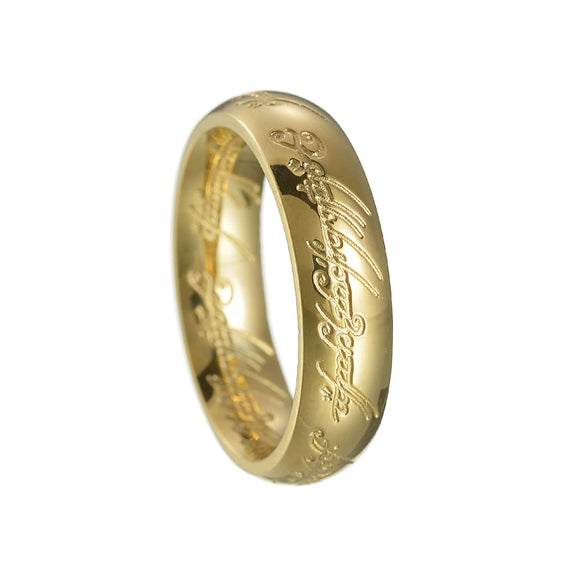 Jewelry Ring Titanium Steel With Letters Numbers Text Vacuum Plating Unisex