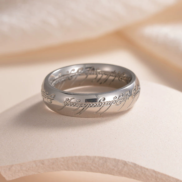Jewelry Ring Titanium Steel With Letters Numbers Text Vacuum Plating Unisex
