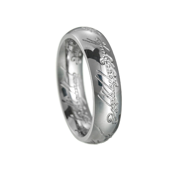Jewelry Ring Titanium Steel With Letters Numbers Text Vacuum Plating Unisex