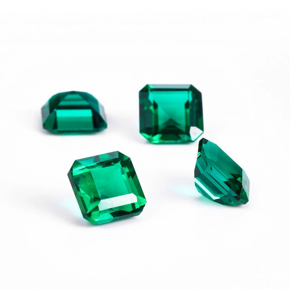Jewelry Ring Zambia Emerald Square Chamfer Bare Stone