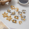 Jewelry Rings Earrings And Necklaces Titanium Steel Stainless Steel Fivepointed Star Electroplated