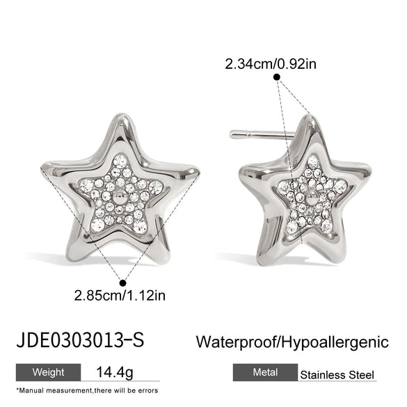 Jewelry Rings Earrings And Necklaces Titanium Steel Stainless Steel Fivepointed Star Electroplated