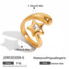 Jewelry Rings Earrings And Necklaces Titanium Steel Stainless Steel Fivepointed Star Electroplated