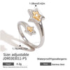 Jewelry Rings Earrings And Necklaces Titanium Steel Stainless Steel Fivepointed Star Electroplated
